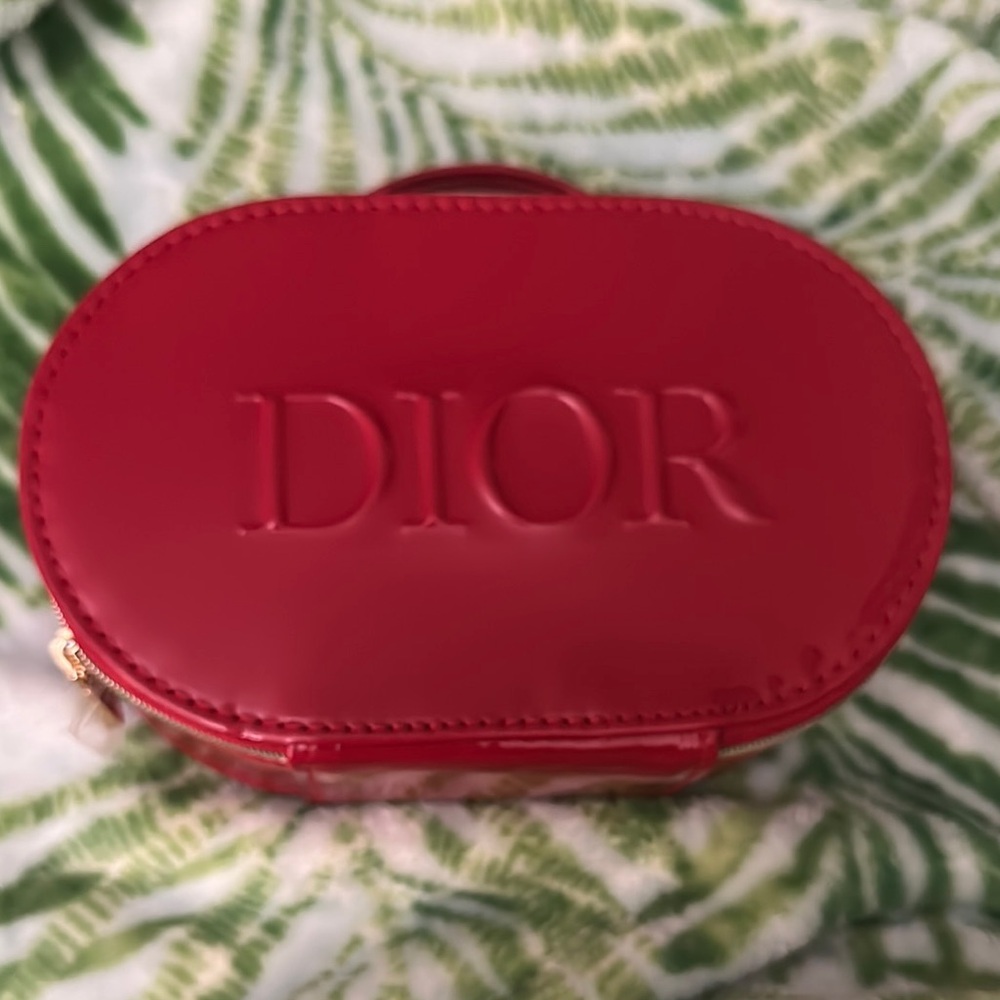 Dior Red Cosmetic Bag
